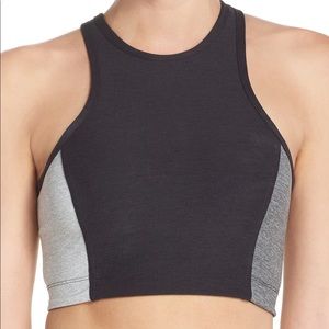 Black/grey colorblock Outdoor Voices Athena crop